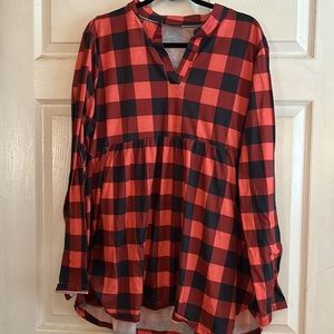GUC Emery Rose plaid tunic top